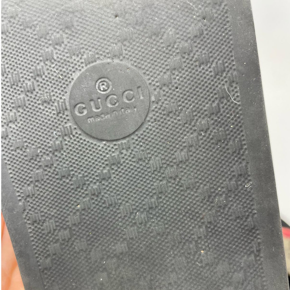 SOLD Gucci GG Blooms Supreme Floral Slide Slip On Rubber Sandals Flats EU 37 - Picture 10 of 13